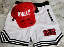 Load image into Gallery viewer, WHITE/BLK GWAP SHORTS (SLIM FIT ) Read Description
