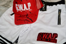 Load image into Gallery viewer, WHITE/BLK GWAP SHORTS (SLIM FIT ) Read Description
