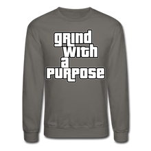 Load image into Gallery viewer, Grind With A Purpose Crewneck Sweatshirt - asphalt gray
