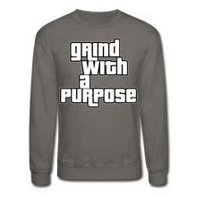 Load image into Gallery viewer, Grind With A Purpose Crewneck Sweatshirt - asphalt gray