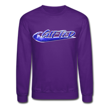 Load image into Gallery viewer, Winter Blue Gifted Wave Check Crewneck Sweatshirt - purple