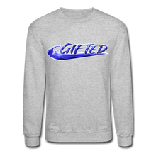 Load image into Gallery viewer, Winter Blue Gifted Wave Check Crewneck Sweatshirt - heather gray