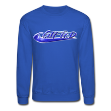Load image into Gallery viewer, Winter Blue Gifted Wave Check Crewneck Sweatshirt - royal blue