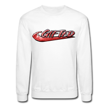 Load image into Gallery viewer, FIRE RED Gifted Wave Check Crewneck Sweatshirt - white