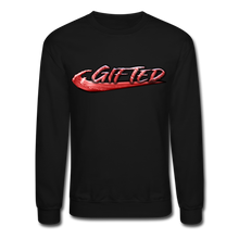 Load image into Gallery viewer, FIRE RED Gifted Wave Check Crewneck Sweatshirt - black