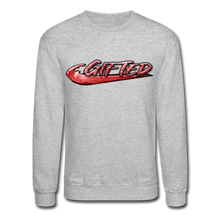 Load image into Gallery viewer, FIRE RED Gifted Wave Check Crewneck Sweatshirt - heather gray
