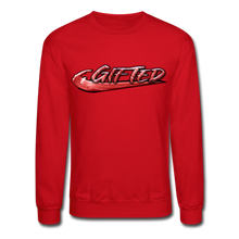Load image into Gallery viewer, FIRE RED Gifted Wave Check Crewneck Sweatshirt - red
