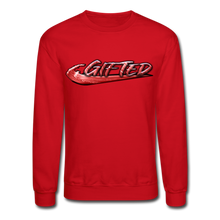 Load image into Gallery viewer, FIRE RED Gifted Wave Check Crewneck Sweatshirt - red
