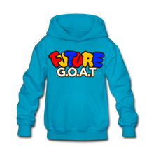 Load image into Gallery viewer, FUTURE G.O.A.T Kids' Hoodie - turquoise
