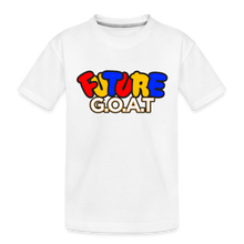 Load image into Gallery viewer, FUTURE G.O.A.T Kids' Premium T-Shirt - white