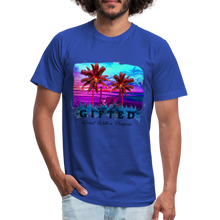 Load image into Gallery viewer, Miami Sunset Matching Durag Shirt - royal blue
