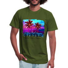 Load image into Gallery viewer, Miami Sunset Matching Durag Shirt - olive
