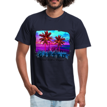 Load image into Gallery viewer, Miami Sunset Matching Durag Shirt - navy
