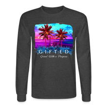Load image into Gallery viewer, MIAMI NIGHTS Long Sleeve T-Shirt - heather black