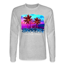 Load image into Gallery viewer, MIAMI NIGHTS Long Sleeve T-Shirt - heather gray