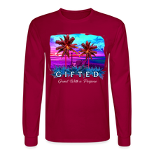 Load image into Gallery viewer, MIAMI NIGHTS Long Sleeve T-Shirt - dark red