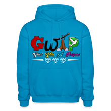 Load image into Gallery viewer, NEW Front & Back GWAP Hoodie - turquoise