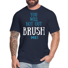 Load image into Gallery viewer, YOU WILL NOT OUT BRUSH ME T-SHIRT - navy