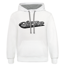 Load image into Gallery viewer, 2 TONE GIFTED Hoodie (FRONT & BACK) - white/gray