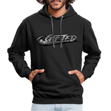 Load image into Gallery viewer, 2 TONE GIFTED Hoodie (FRONT & BACK) - black/asphalt