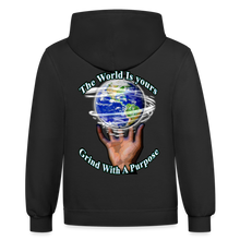 Load image into Gallery viewer, 2 TONE GIFTED Hoodie (FRONT & BACK) - black/asphalt