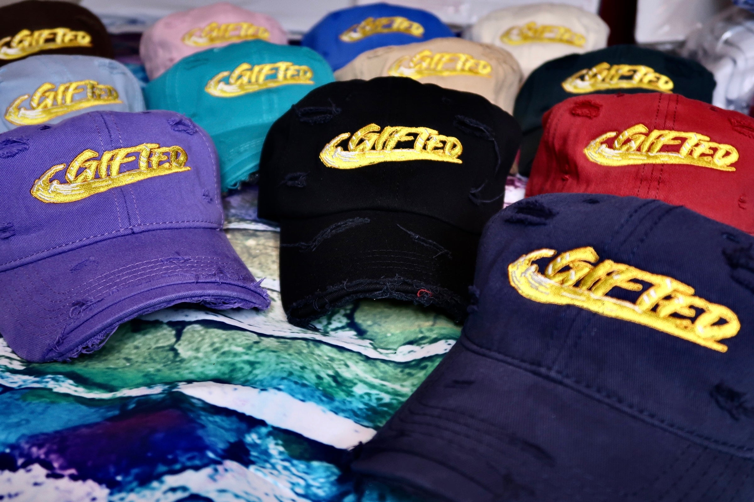 GOLD GIFTED LOGO Hats Flavors For Days Hat Collection Giftedmerch gold-gifted-logo-hats-flavors-for-days-hat-collection-giftedmerch