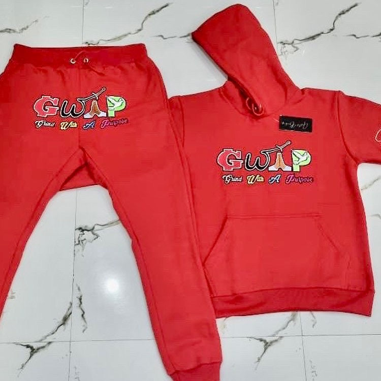 RED Embroidery GWAP Sweatsuits
