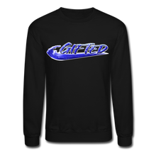 Load image into Gallery viewer, Winter Blue Gifted Wave Check Crewneck Sweatshirt - black
