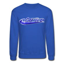 Load image into Gallery viewer, Winter Blue Gifted Wave Check Crewneck Sweatshirt - royal blue

