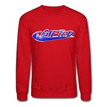 Load image into Gallery viewer, Winter Blue Gifted Wave Check Crewneck Sweatshirt - red
