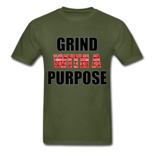 Load image into Gallery viewer, Fire Red Grind With A Purpose Shirt - military green
