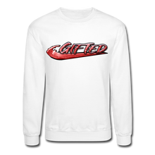 Load image into Gallery viewer, FIRE RED Gifted Wave Check Crewneck Sweatshirt - white

