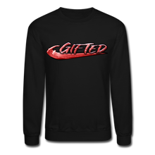 Load image into Gallery viewer, FIRE RED Gifted Wave Check Crewneck Sweatshirt - black
