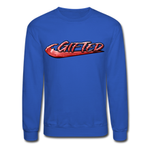 Load image into Gallery viewer, FIRE RED Gifted Wave Check Crewneck Sweatshirt - royal blue
