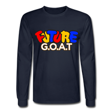Load image into Gallery viewer, FUTURE G.O.A.T Long Sleeve T-Shirt - navy
