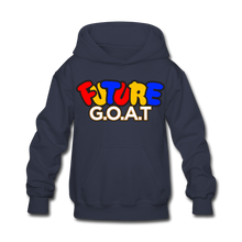 Load image into Gallery viewer, FUTURE G.O.A.T Kids&#39; Hoodie - navy
