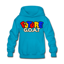 Load image into Gallery viewer, FUTURE G.O.A.T Kids&#39; Hoodie - turquoise
