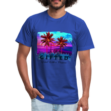 Load image into Gallery viewer, Miami Sunset Matching Durag Shirt - royal blue

