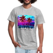 Load image into Gallery viewer, Miami Sunset Matching Durag Shirt - heather gray
