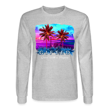 Load image into Gallery viewer, MIAMI NIGHTS Long Sleeve T-Shirt - heather gray
