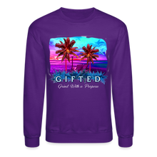 Load image into Gallery viewer, MIAMI NIGHTS Crewneck Sweatshirt - purple
