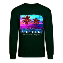 Load image into Gallery viewer, MIAMI NIGHTS Crewneck Sweatshirt - forest green
