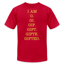 Load image into Gallery viewer, I AM GIFTED T-SHIRT - red
